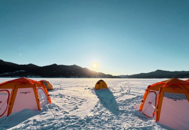 Come empty-handed- Private Ice Fishing Tour with a guide at Lake Nukabira in Tokachi