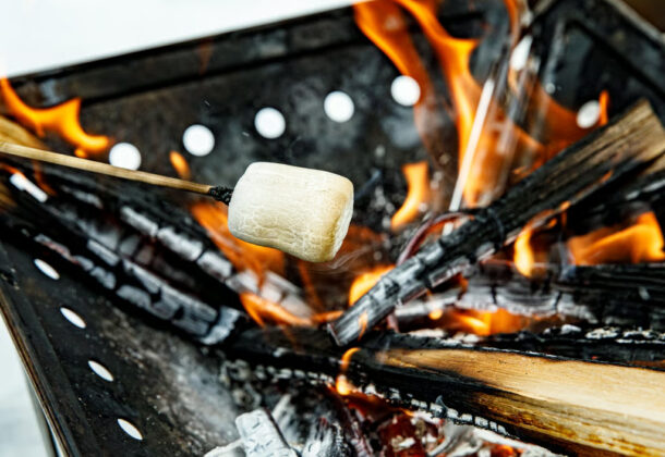 Fun in Jozankei- chopping wood and roasting marshmallows outdoors!